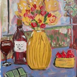 Vibrant Yellow Floral Art Print